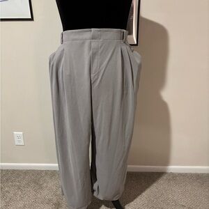 Gray Pleated Halara Trousers